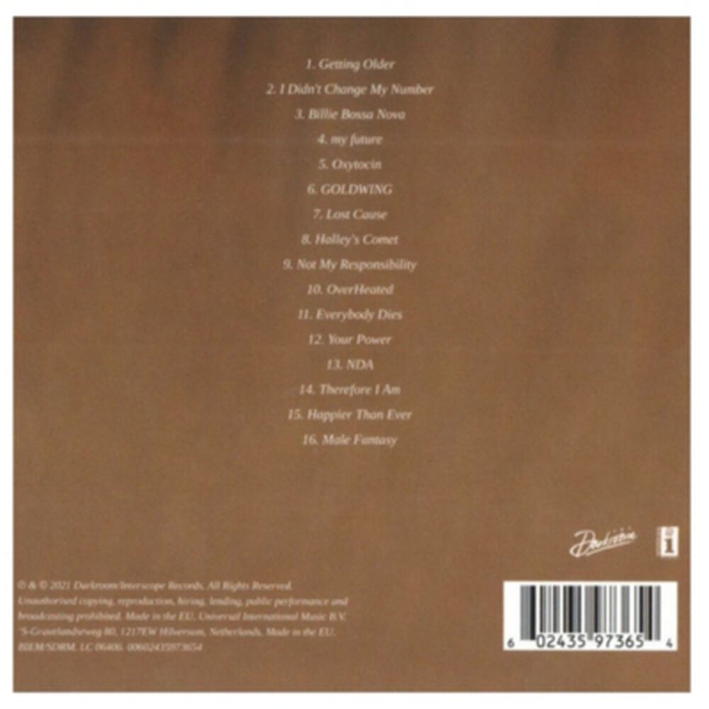 Billie Eilish - Happier Than Ever(digipack) | Cd image number 1.0
