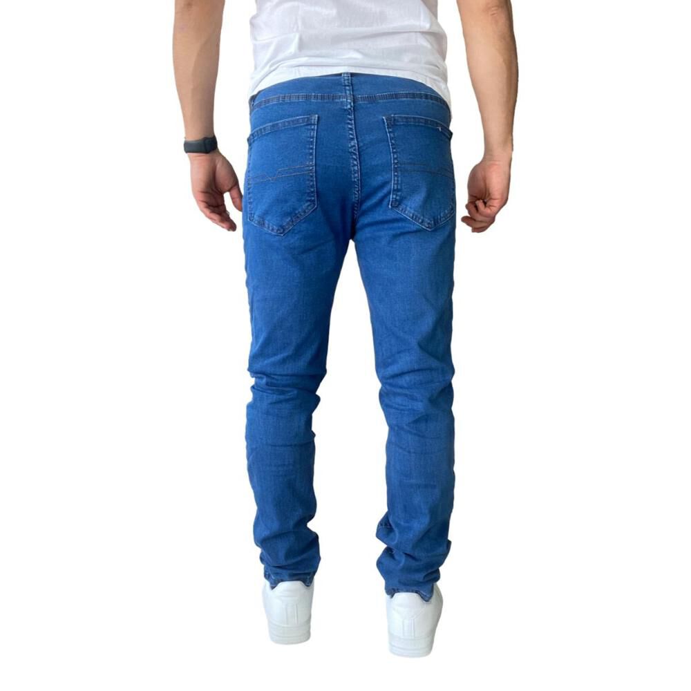 Jeans Hombre Elasticados Slim Fit Azul Medio image number 3.0
