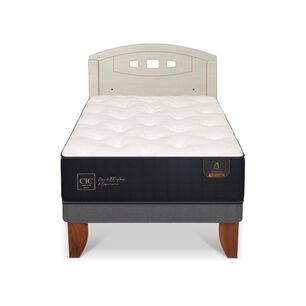 Cama Europea Cic Linea Premium / 1.5 Plazas / Base Normal + Respaldo