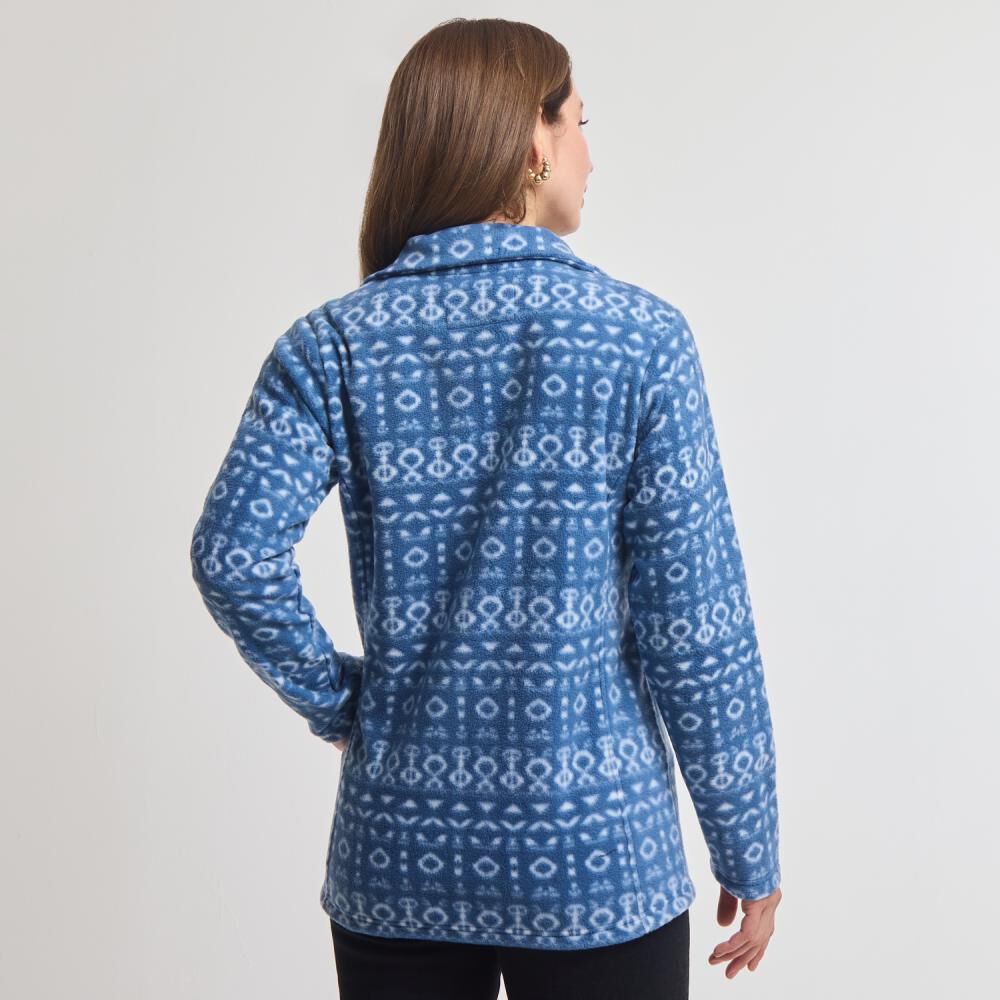 Polerón Polar Full Print Cuello Alto Mujer Geeps image number 3.0
