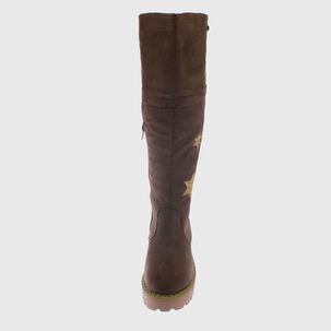 Bota Bordada Taupe V&iacute;a Franca Art. 3ni8001taupe