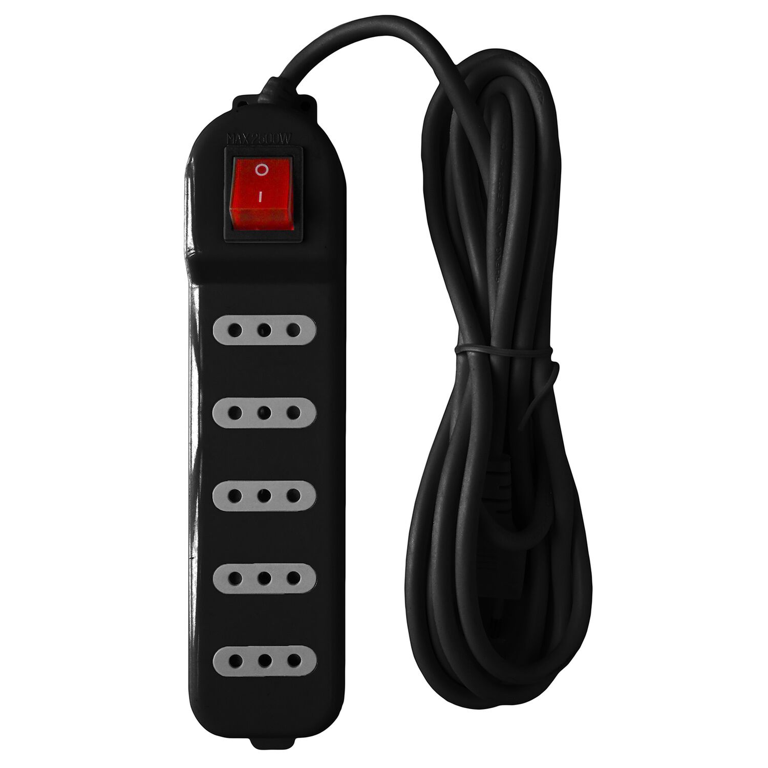 Alargador Zapatilla - Switch 5 Posiciones 3mts Negro image number 0.0