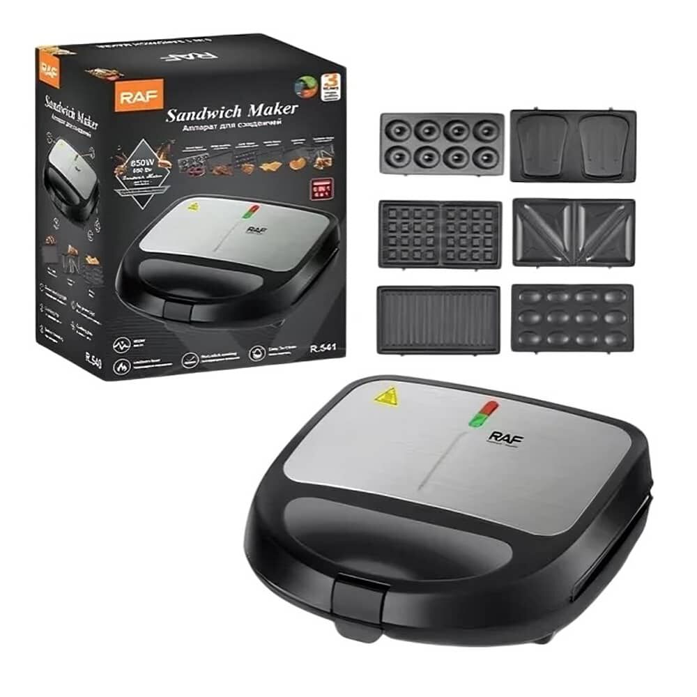 Maquina 6 En 1 Waflera Electrica Sandwichera Grill Donas R541 image number 2.0