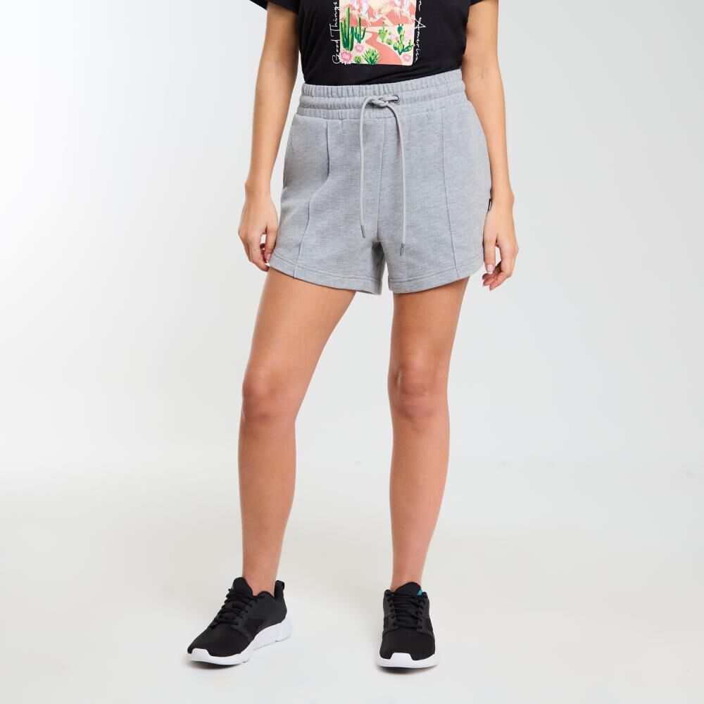 Short Deportivo Liso Tiro Medio Regular Mujer Wetland image number 0.0