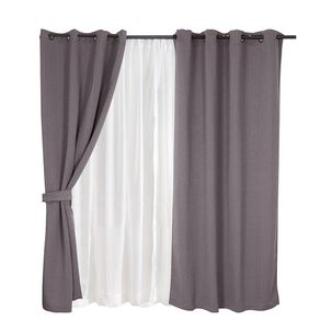 Set Cortina Jqd 8pzas Arg. 140x220 Taupe Valdivia