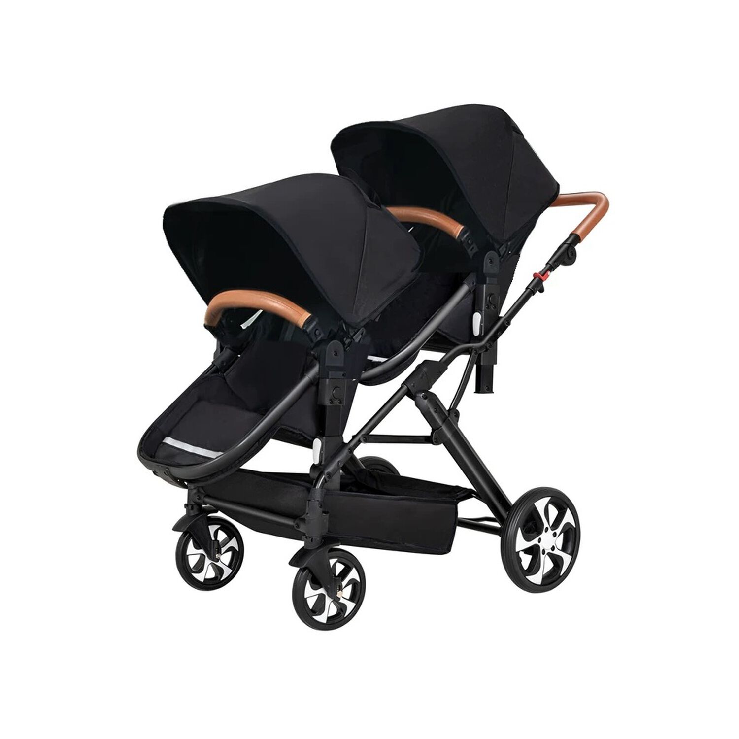 Coche Cuna Doble Multiposiciones Compacto A8 Negro Lubabycas image number 0.0