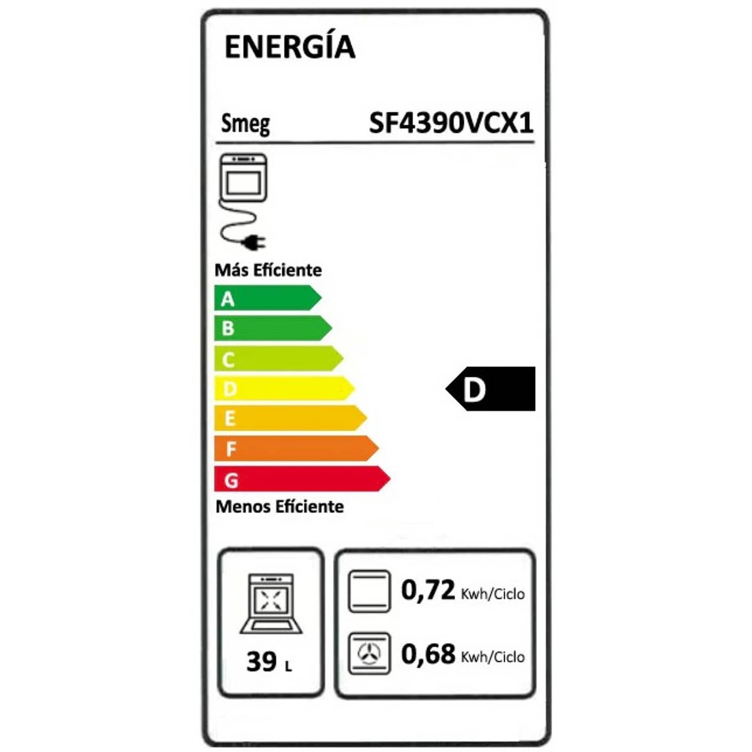 Horno Smeg Classica Vapor 45 Modelo Sf4390vcx1 image number 3.0