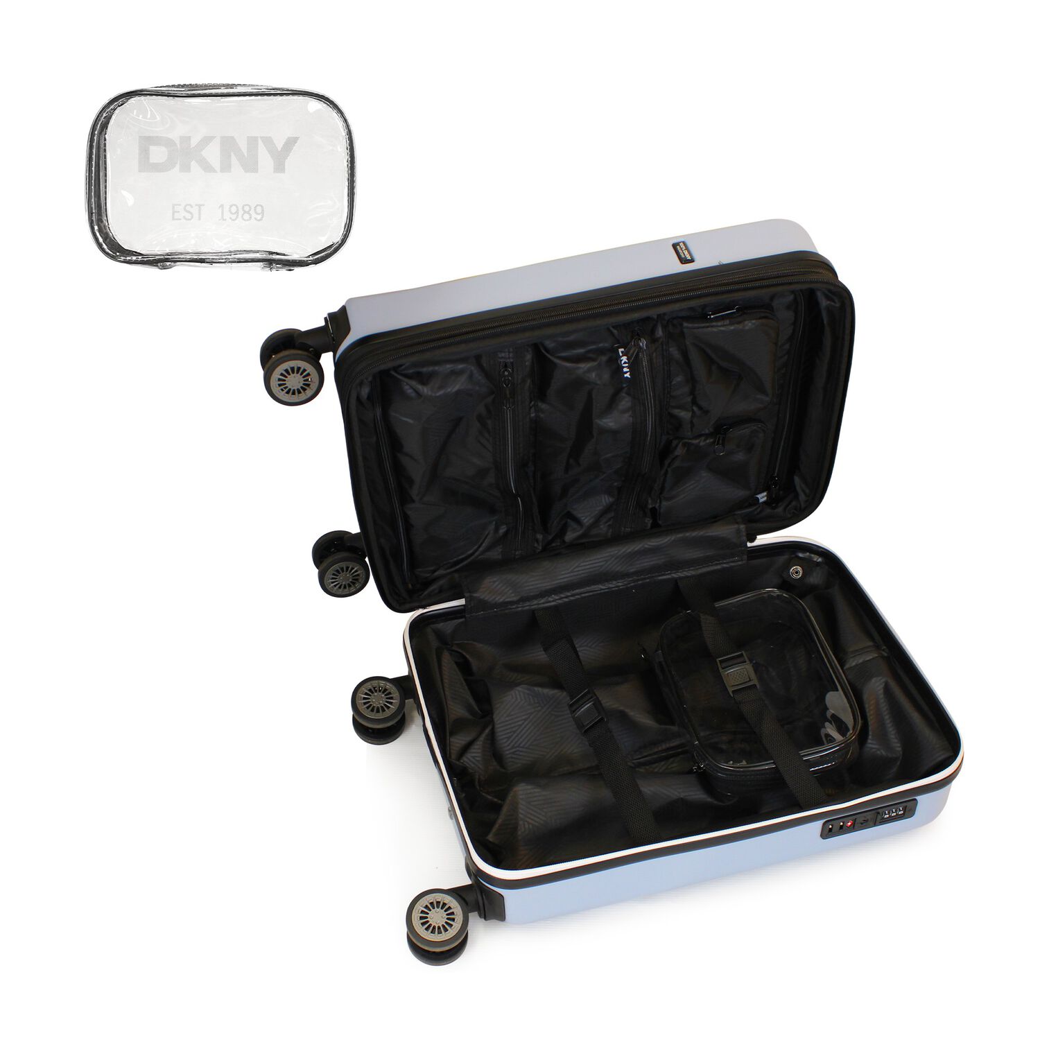Pack 2 Maletas Donna Karan Luxe S 10kg + L 23kg Celeste Dkny image number 3.0