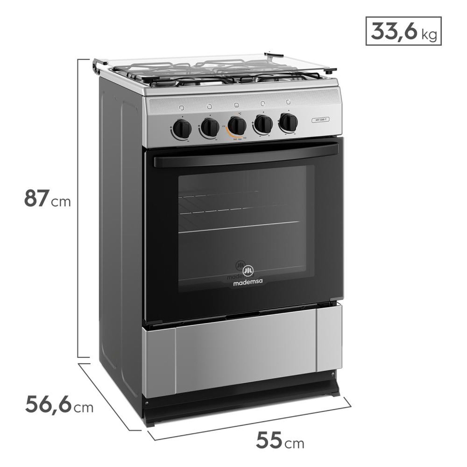 Cocina A Gas Mademsa MV 220 T / 4 Quemadores image number 6.0
