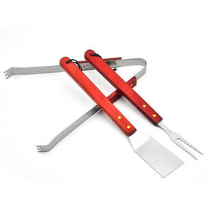 Set Parrillero 3 Piezas Asado Bbq Acero Inoxidable