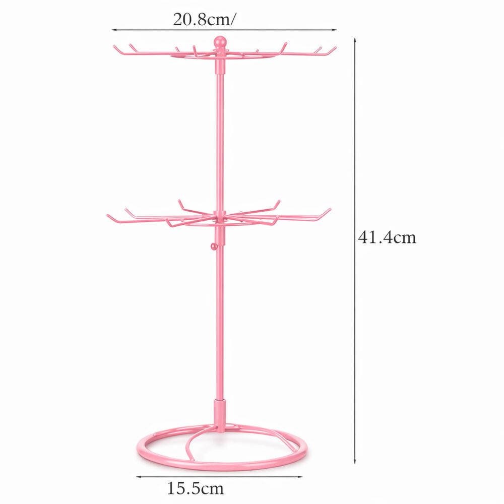 Exhibidor Met&aacute;lico 2 Niveles Para Joyas Y Collares image number 6.0