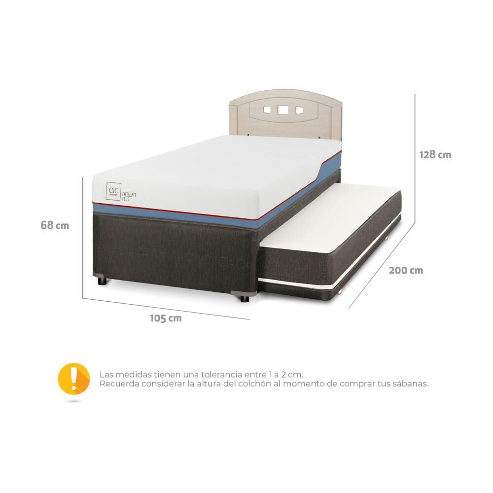 Cama Nido Cic Cama Nido / 1.5 Plazas / Base Funcional + Respaldo image number 2.0