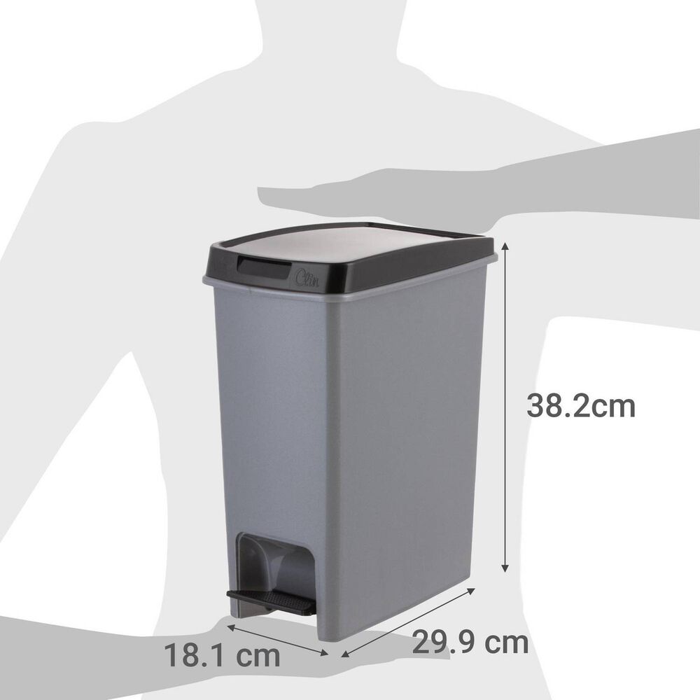 Basurero Antideslizante Con Pedal Modelo Clin 12.5 Litros image number 1.0
