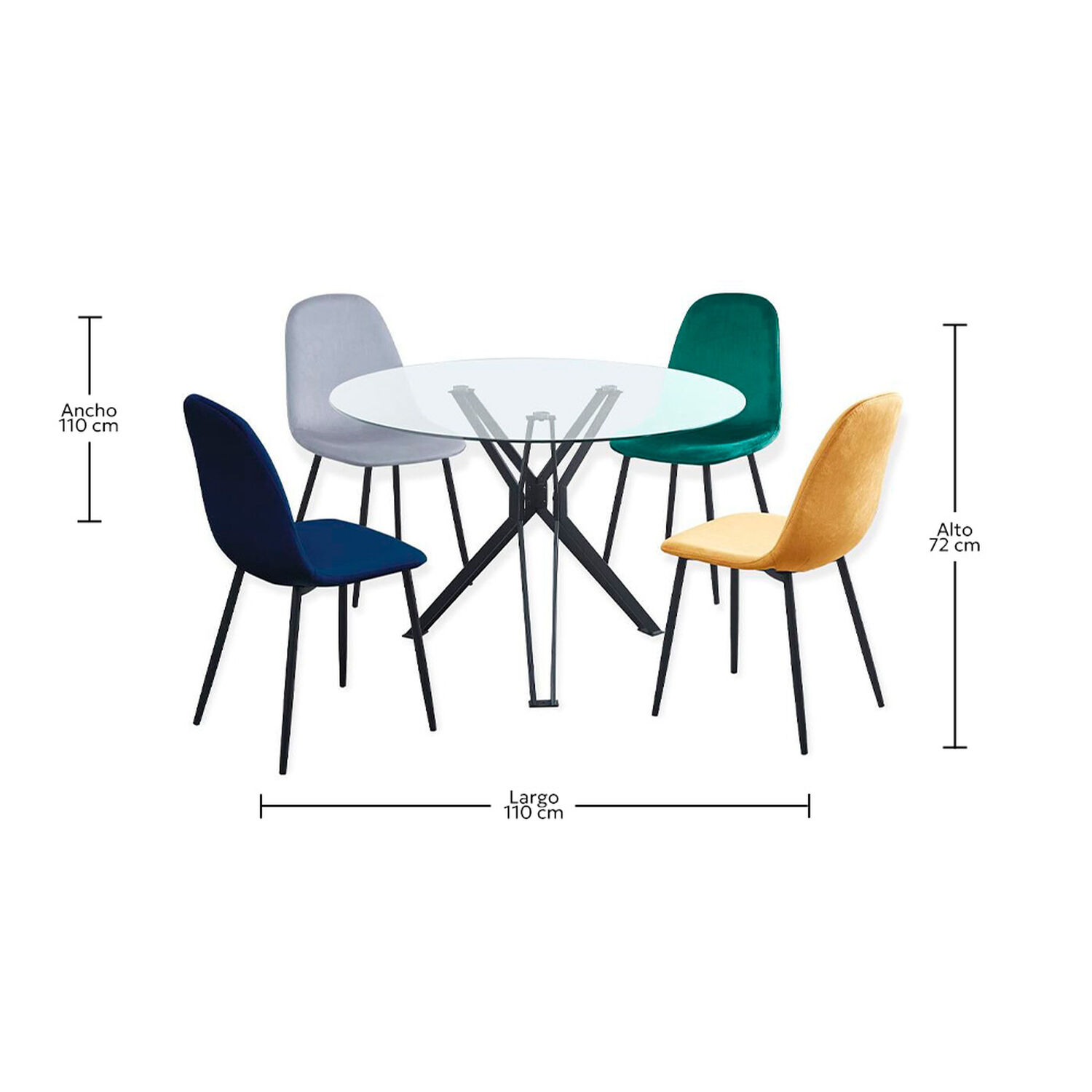 Juego De Comedor Casaideal Breta / 4 Sillas image number 3.0