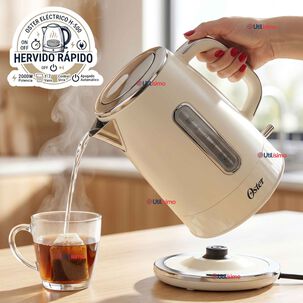 Hervidor El&eacute;ctrico Oster De 1.7 Litros Para T&eacute; Caf&eacute; E Infusiones Bvstkt8107om-052