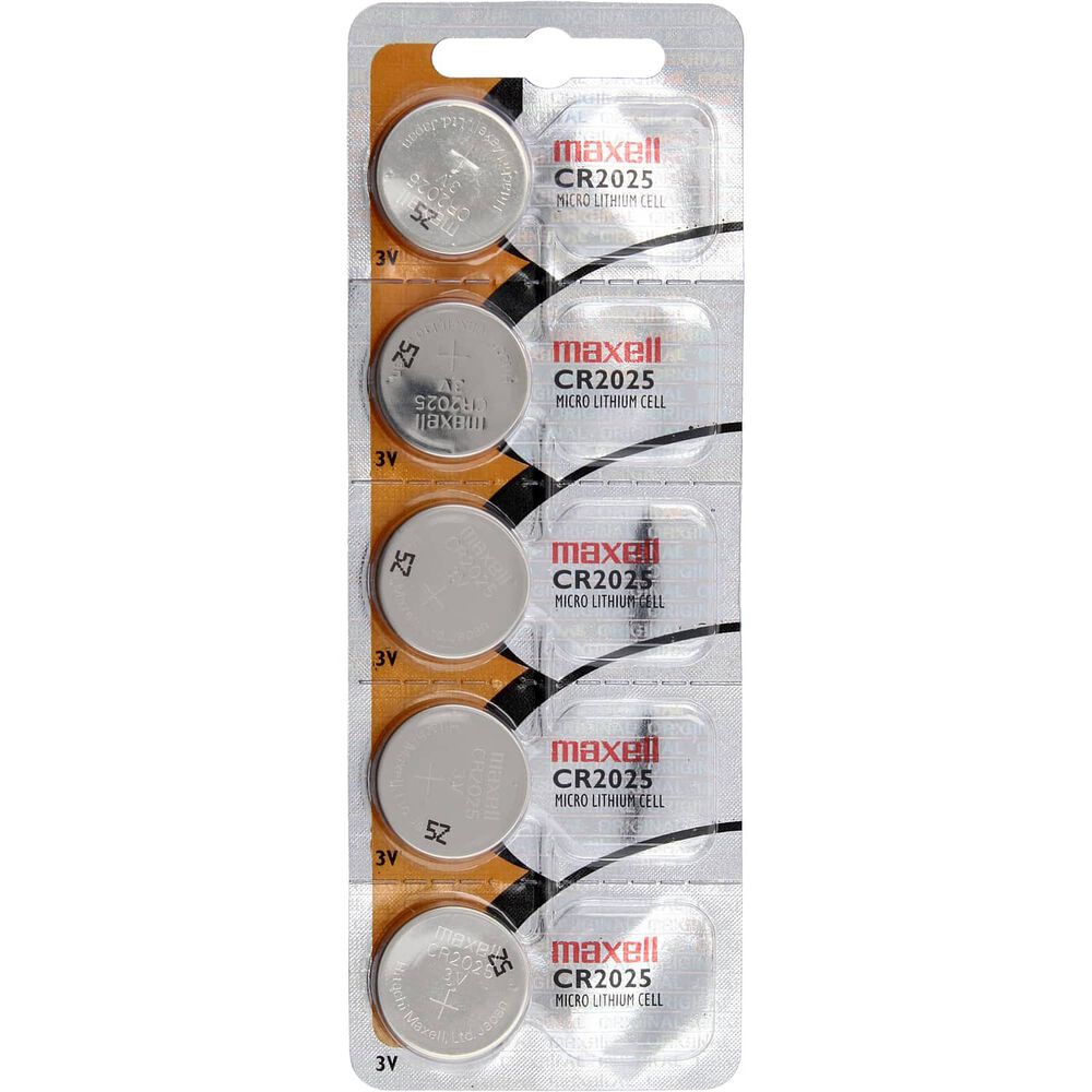 Pack 5 Pilas Cr2025 3v Maxell Tipo Bot&oacute;n Original image number 0.0