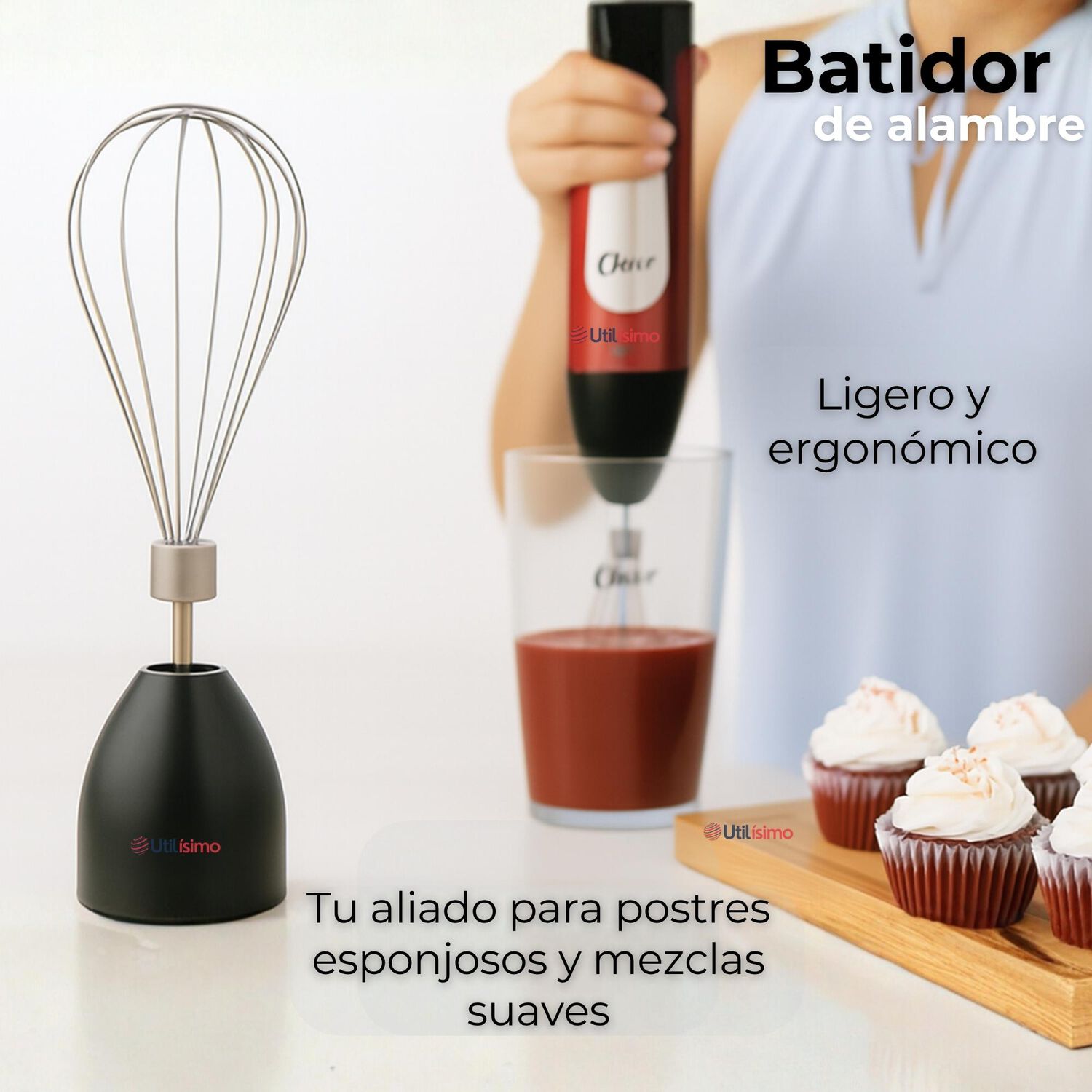 Batidora De Inmersi&oacute;n Oster Roja Con Organizador Y Accesorios image number 6.0