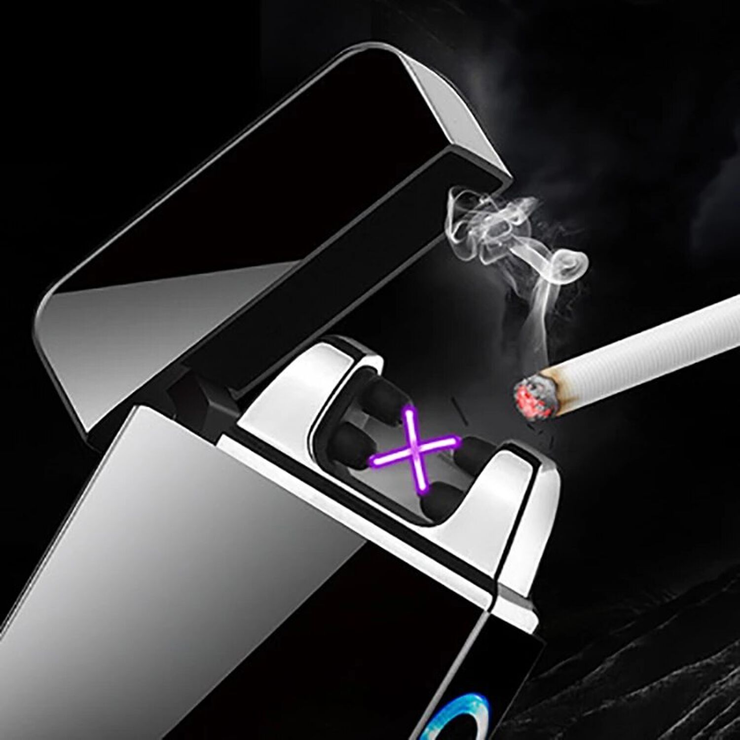 Encendedor Electrico Recargable Usb Laser Lighter Mechero Catalitico Plasma Antiviento image number 5.0