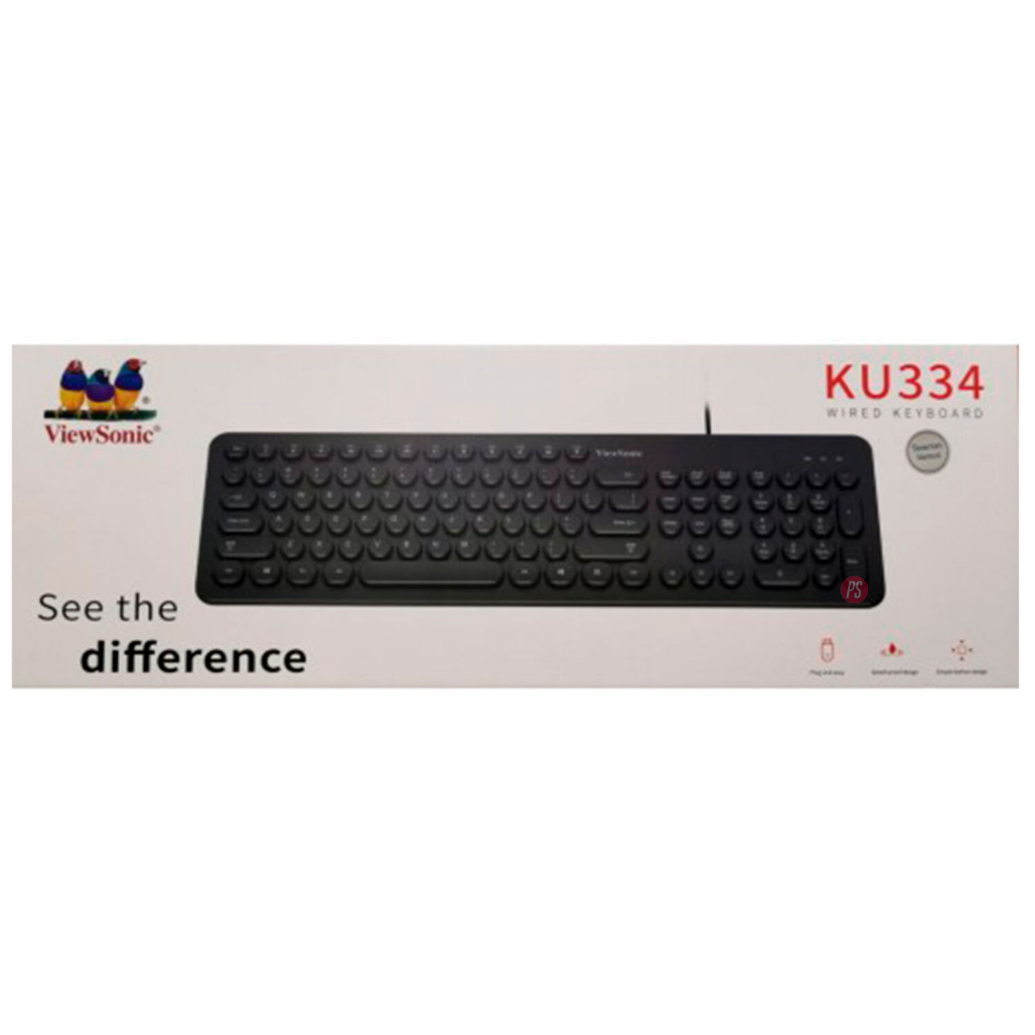 Teclado Pc Usb Teclas Redondas Viewsonic Ku334 - Ps image number 2.0