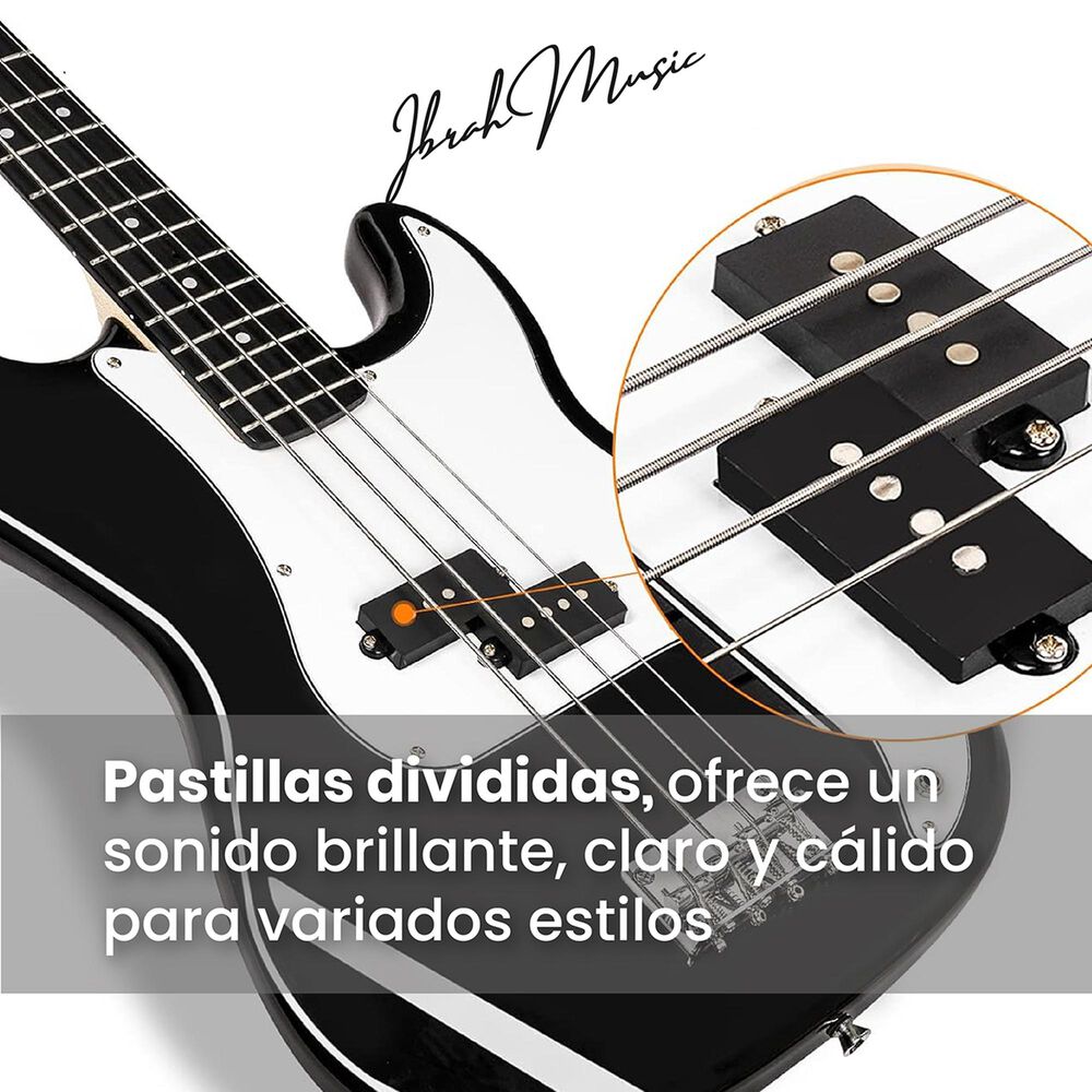 Bajo El&eacute;ctrico Ibrah 4 Cuerdas + Amplificador 20w + Acces image number 5.0