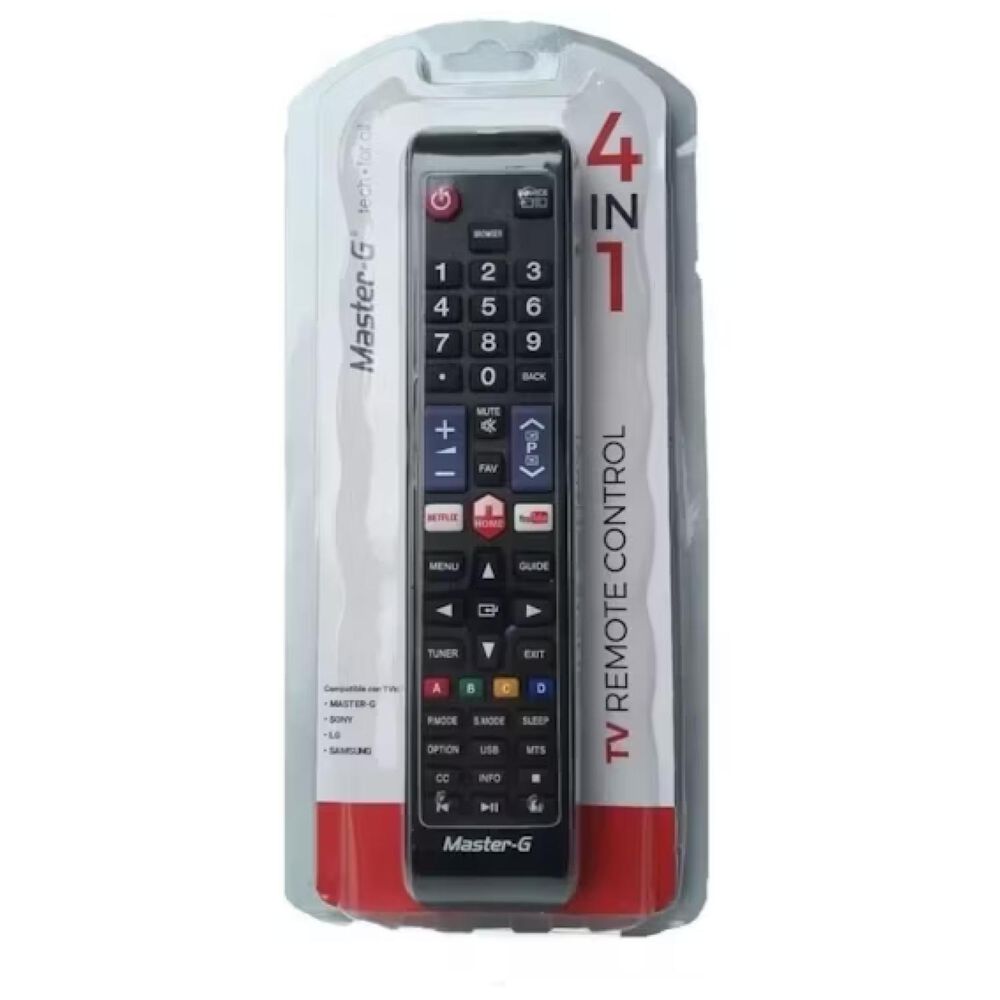 Control Remoto Universal Para Tv Master G 4 En 1 Sony Lg Samsung Lbn image number 2.0