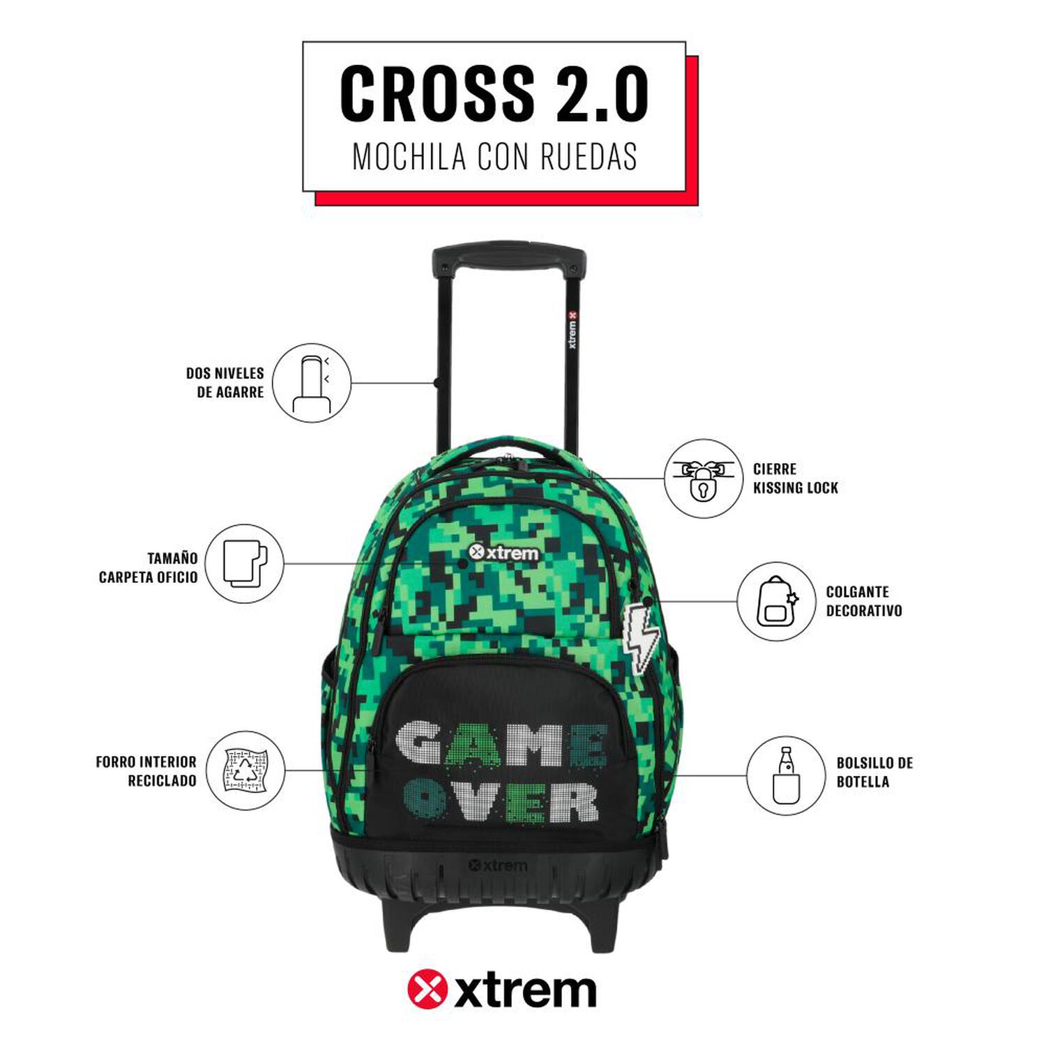 Mochila Con Ruedas Xtrem Cross 2.0 5xt image number 8.0