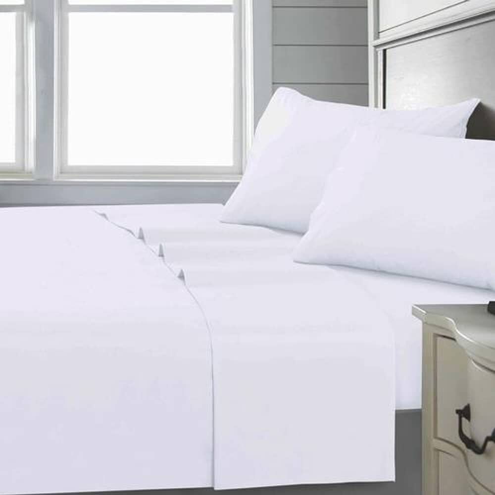 Sabana Andes 144 Hilos Lisa Blanco 2 Plazas image number 0.0