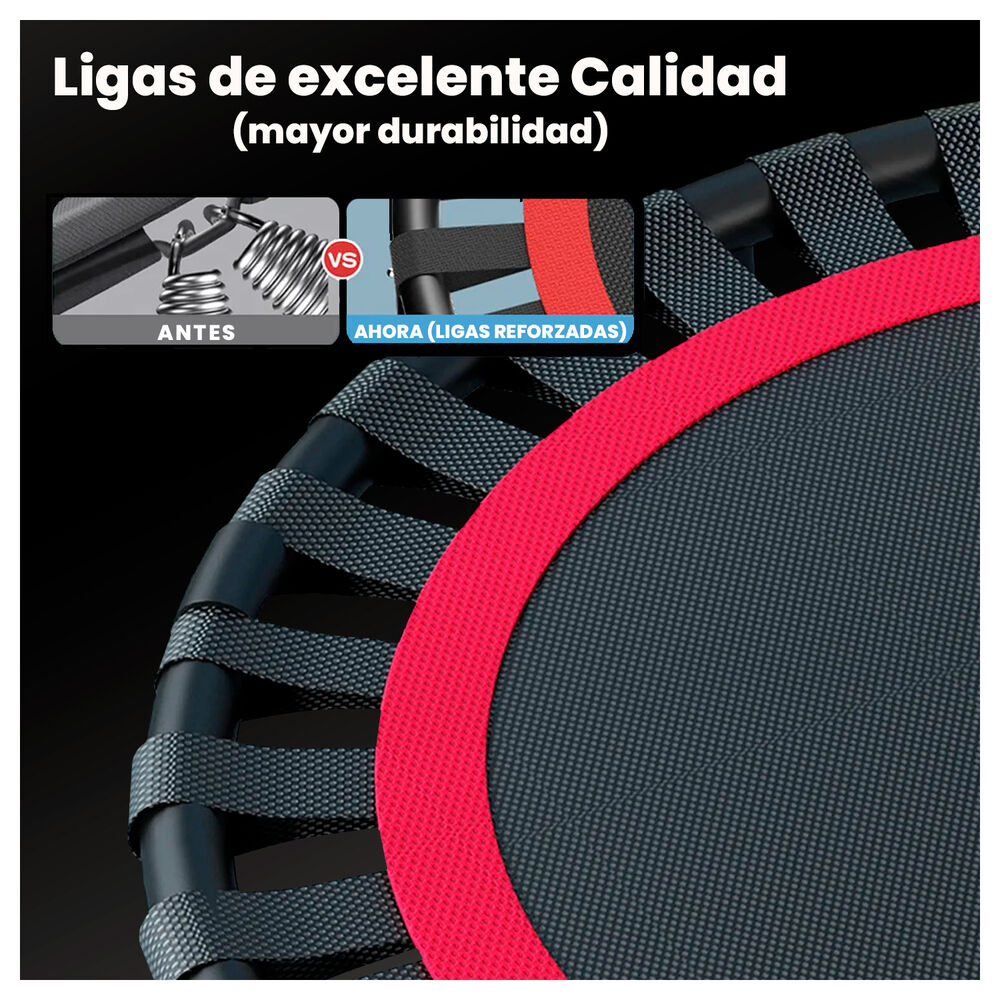 Trampolín Fitness Con Soporte, Ligas Y Plegable 100cm image number 2.0