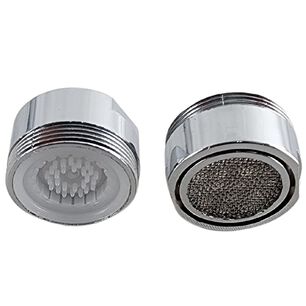 Set Filtro De Grifo 2 Piezas Gris Accesorio Ba&ntilde;o