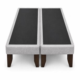Base De Cama Europea 2 Plazas Base Dividida 200 Cm Gris Claro