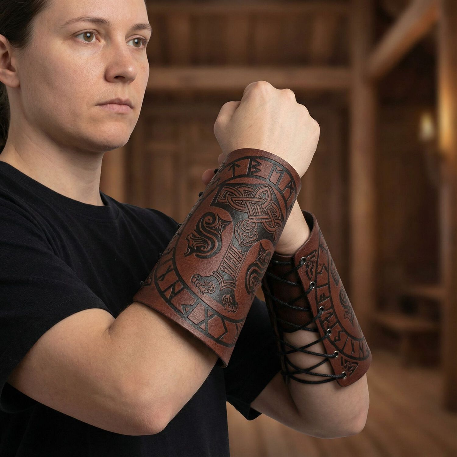 Disfraz Brazalete Armadura Lobo Vikingo image number 8.0