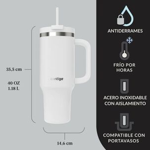 Vaso Tumbler Contigo Streeterville 1182 Ml Frio Blanco