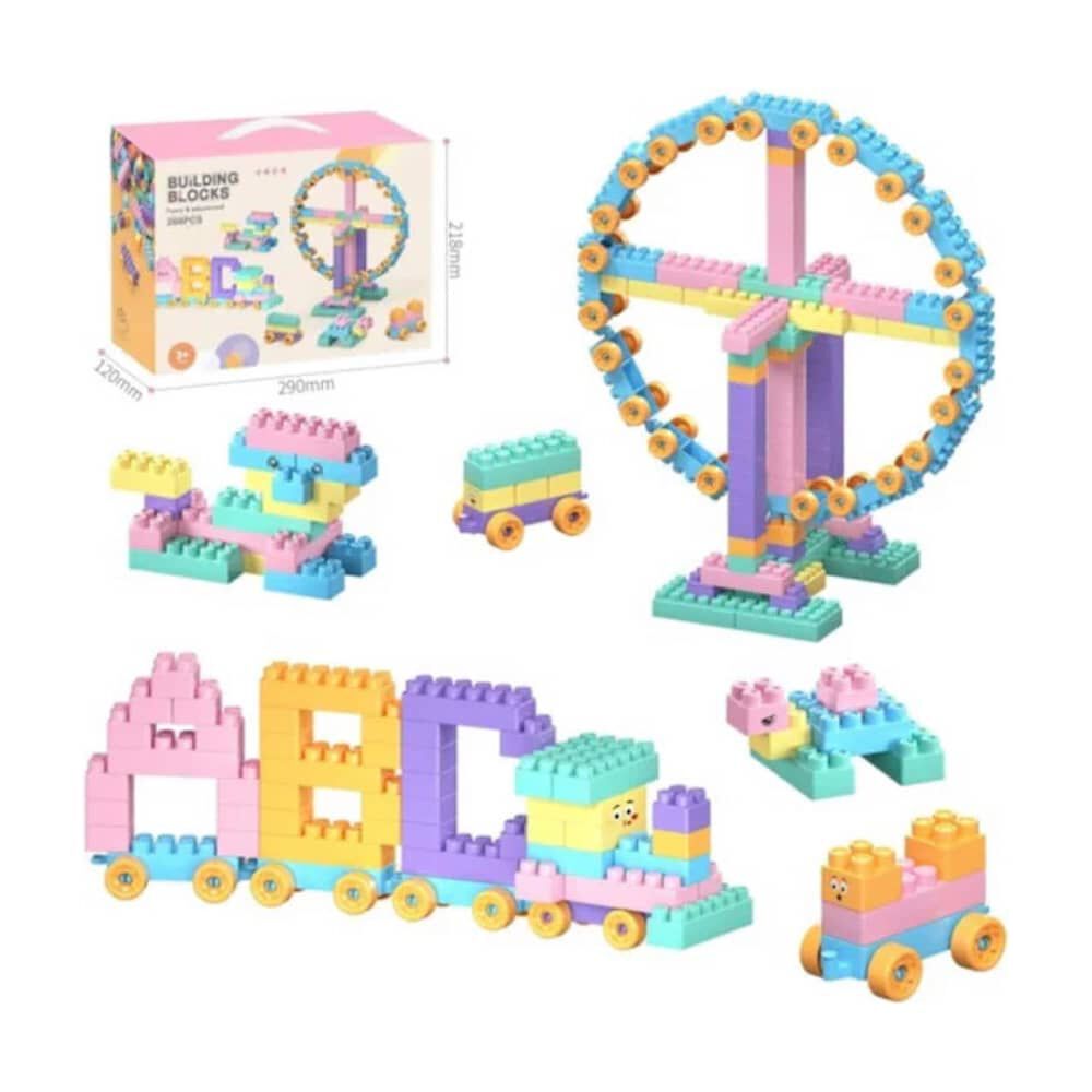 268 Bloques De Construcci&oacute;n Did&aacute;ctico Rosado image number 1.0