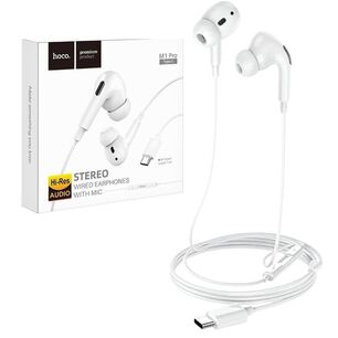 Aud&iacute;fonos Pro M1 Tipo C Serie Original Hoco Blanco