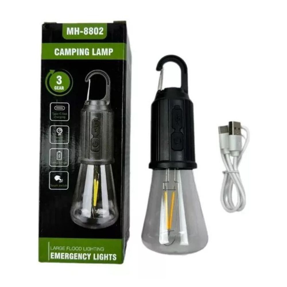 Lampara Foco Luz De Emergencia Camping Recargable Mh8802 image number 3.0