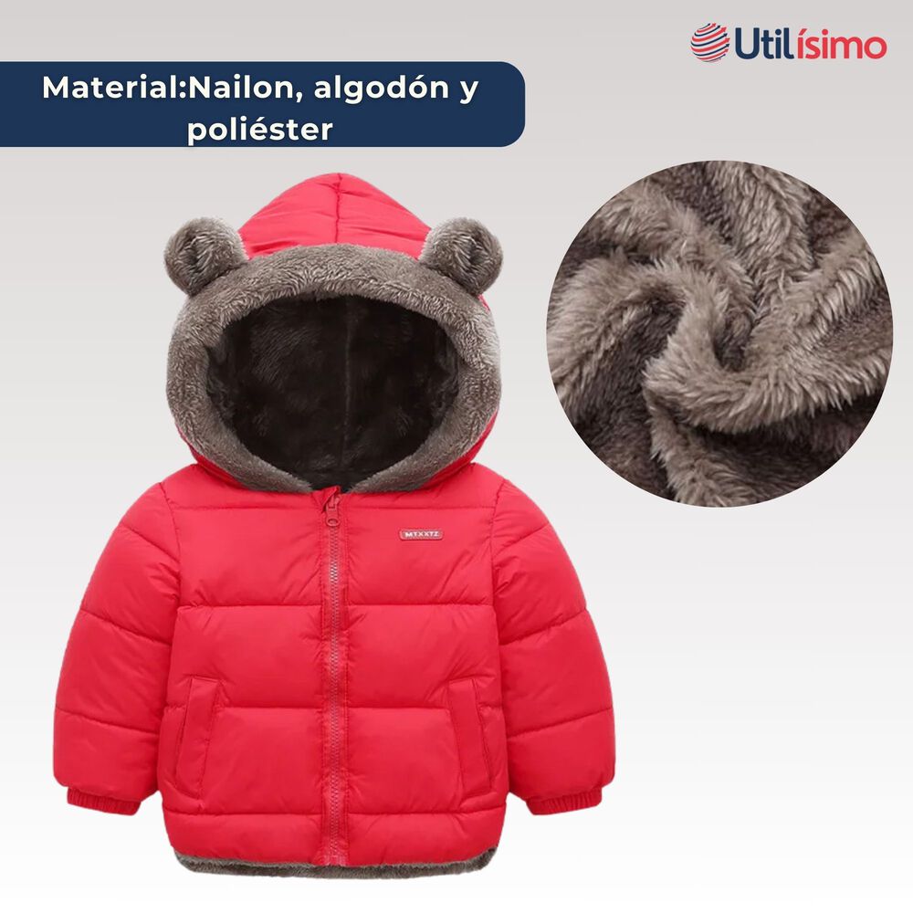 Parka Con Capucha Manga Larga Unicolor Ni&ntilde;o Y Ni&ntilde;a Jump Kids Red image number 1.0