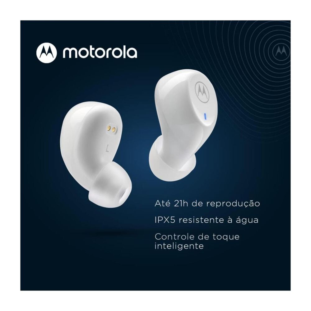 Audifonos Bluetooth Tw Ipx5 Recargables Moto Buds 105 Blanco image number 4.0