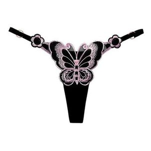 Colaless Bordado Mariposa, Cinta Ajustable Lenceria Exotica
