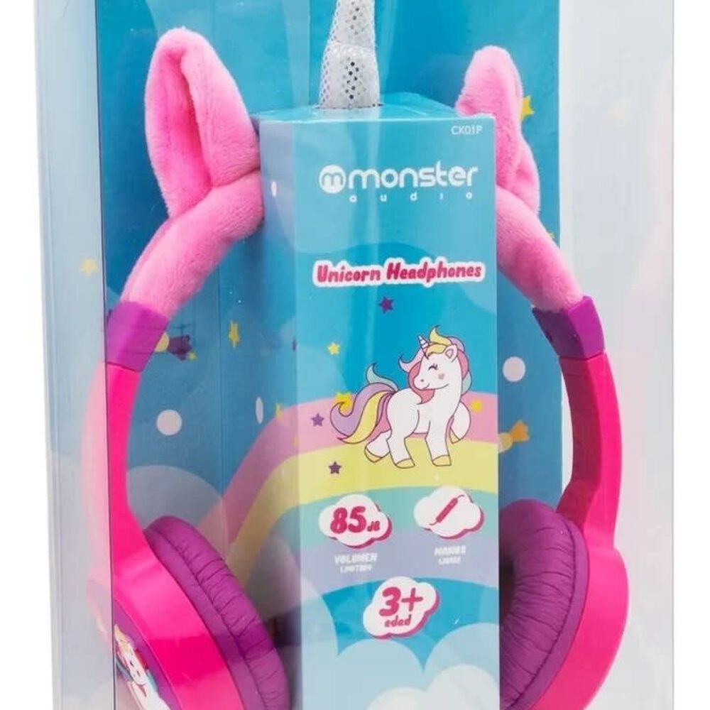 Audifonos Para Niña Morados Monster Unicornio Ck01p image number 2.0