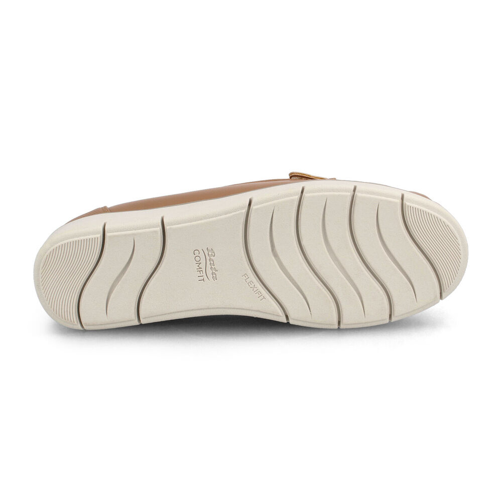 Mocasin Mujer Bata Flipi Camel image number 4.0
