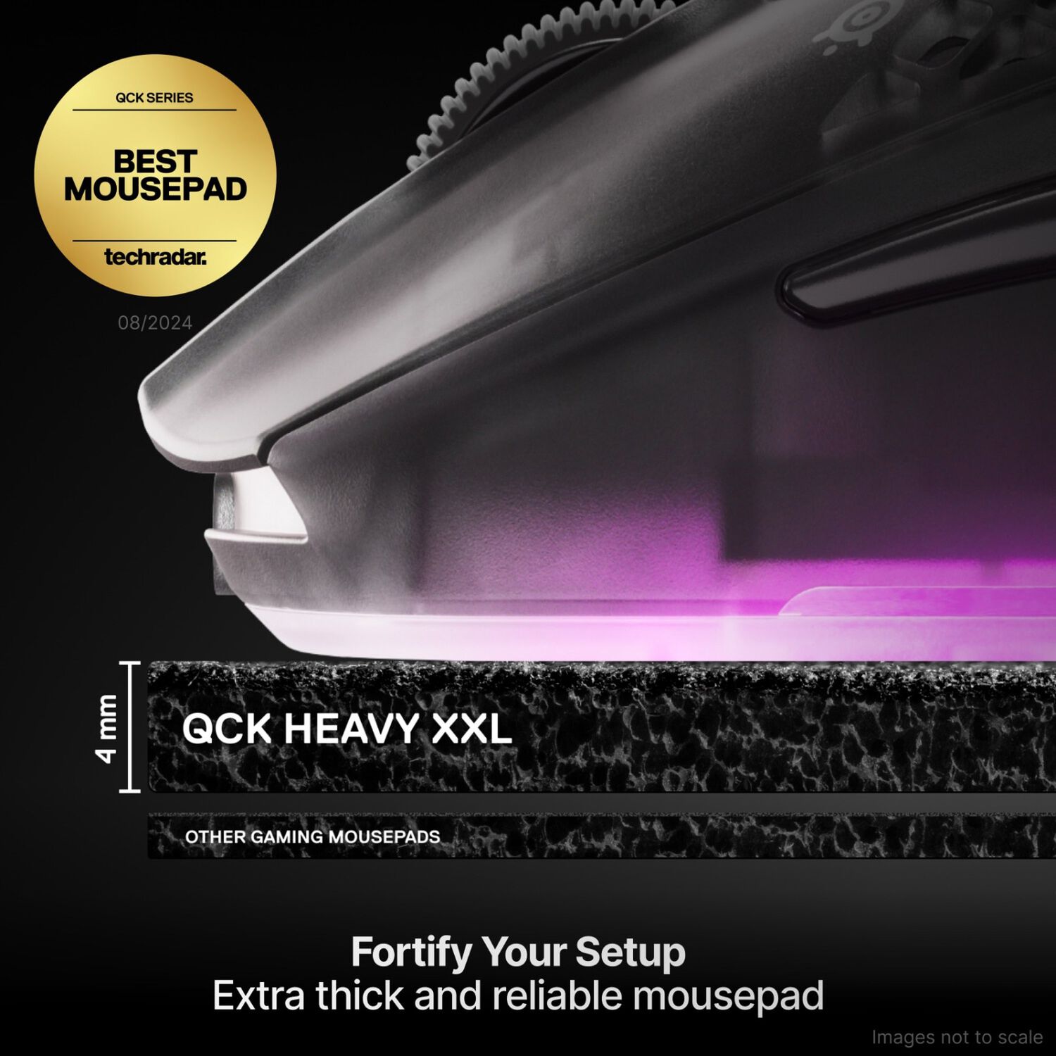 Mousepad Gamer Steelseries Qck Heavy Xxl Negro image number 2.0