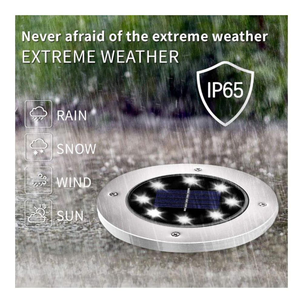 Pack 4 Focos Luces Jard&iacute;n Solares Led Para Exteriores Estacas image number 5.0