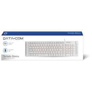 Teclado Blanco Con Cable 115 Teclas Datacom