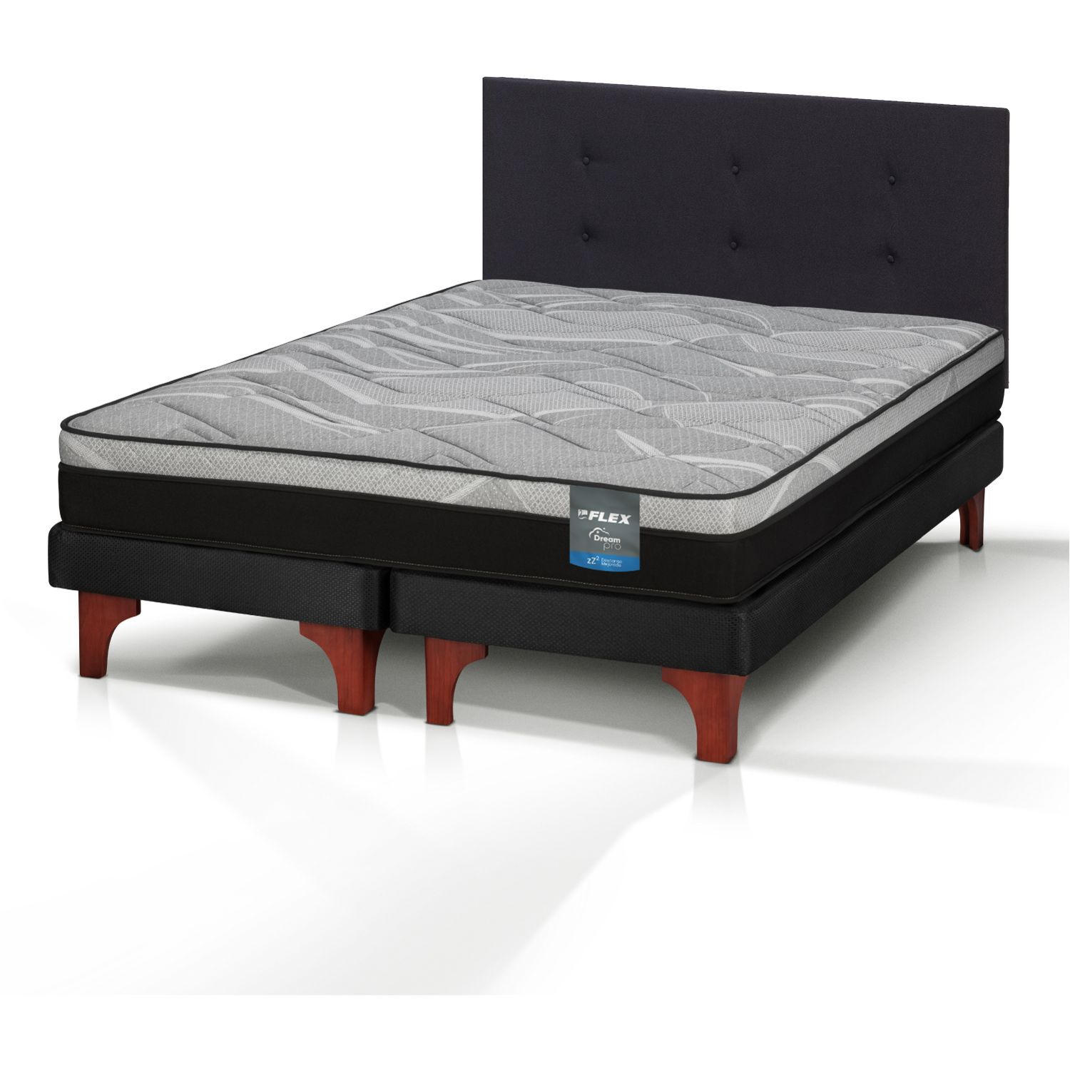Cama Europea Flex Dream Pro / 2 Plazas + Respaldo image number 2.0
