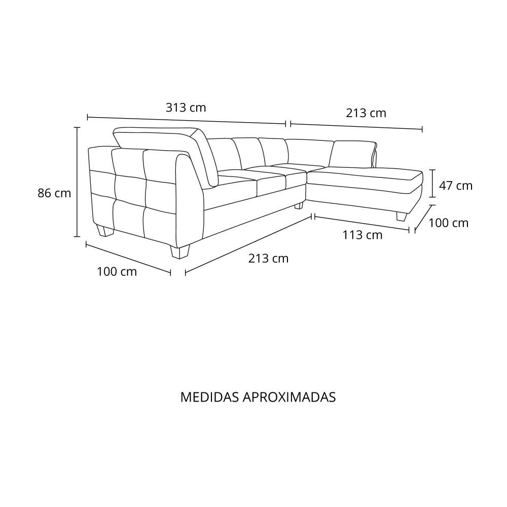 Sof&aacute; Seccional Living Factory Londres Derecho / 7 Cuerpos image number 8.0