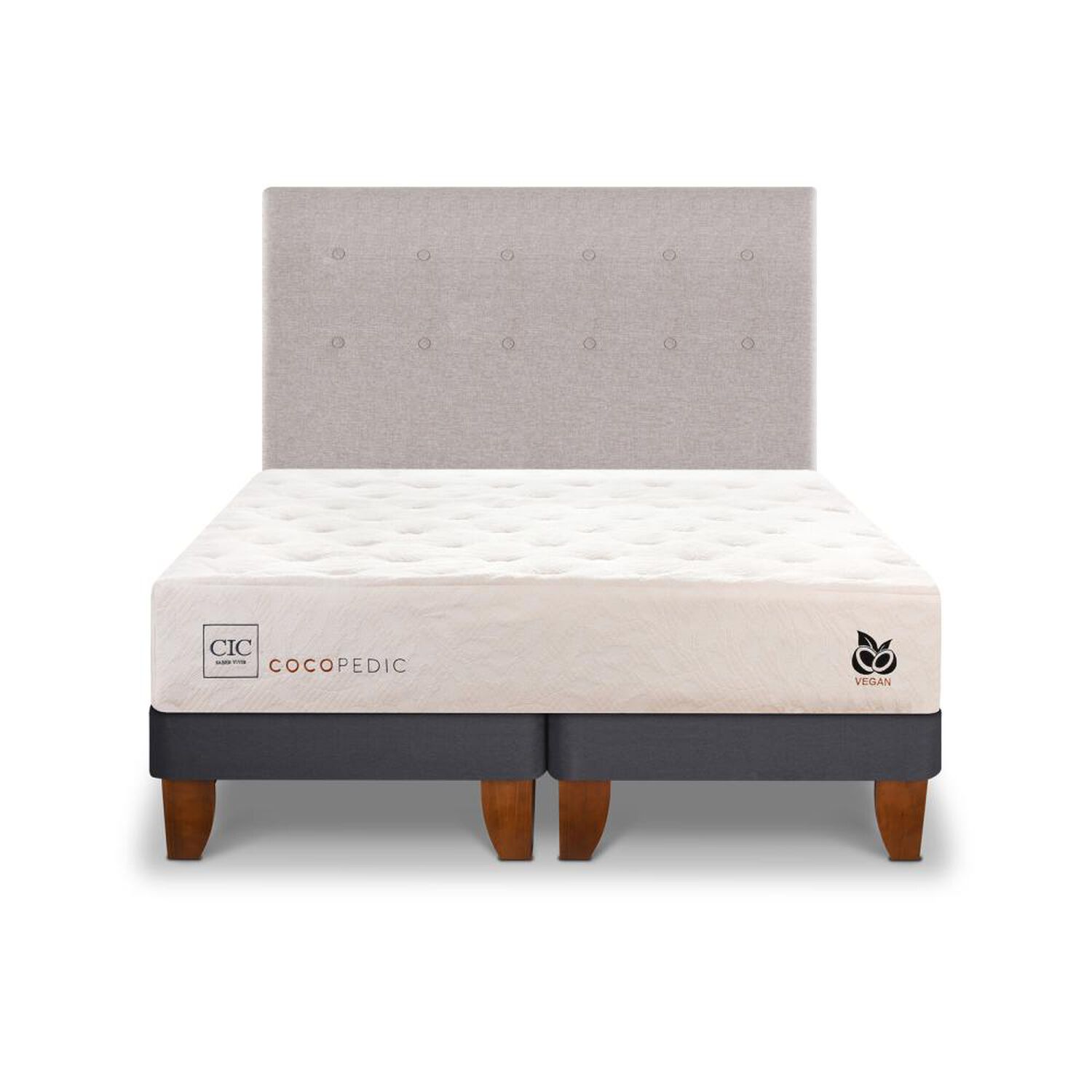 Cama Europea Cic Cocopedic / 2 Plazas / Base Dividida + Respaldo image number 0.0