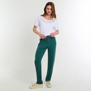 Calza Pretina El&aacute;sticada Tiro Alto Regular Mujer Lesage