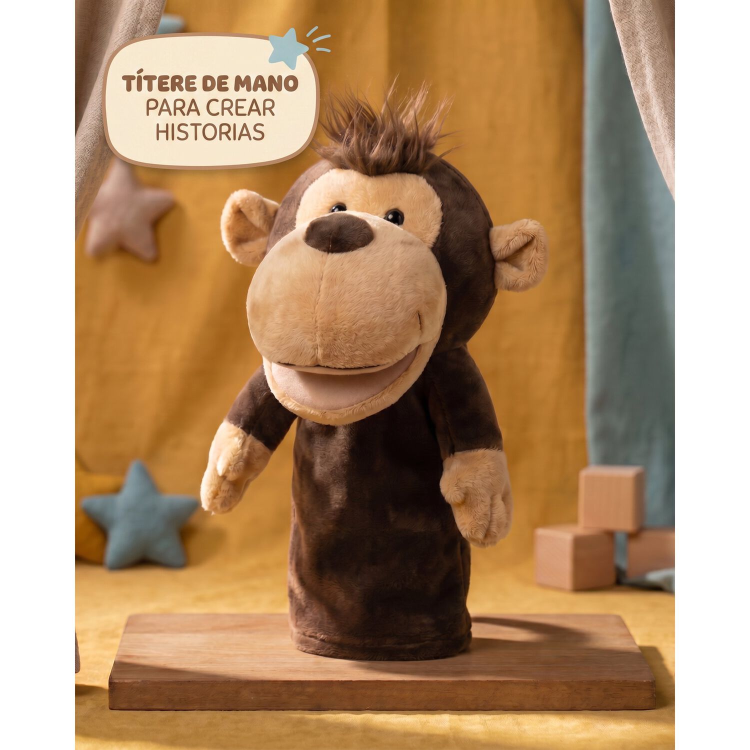 Peluche Titere Animal Zorro Vaca Leon Oveja Rana Lobo image number 33.0