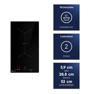 Encimera Inducci&oacute;n 2 Platos El&eacute;ctrica Efficient Ie2tp