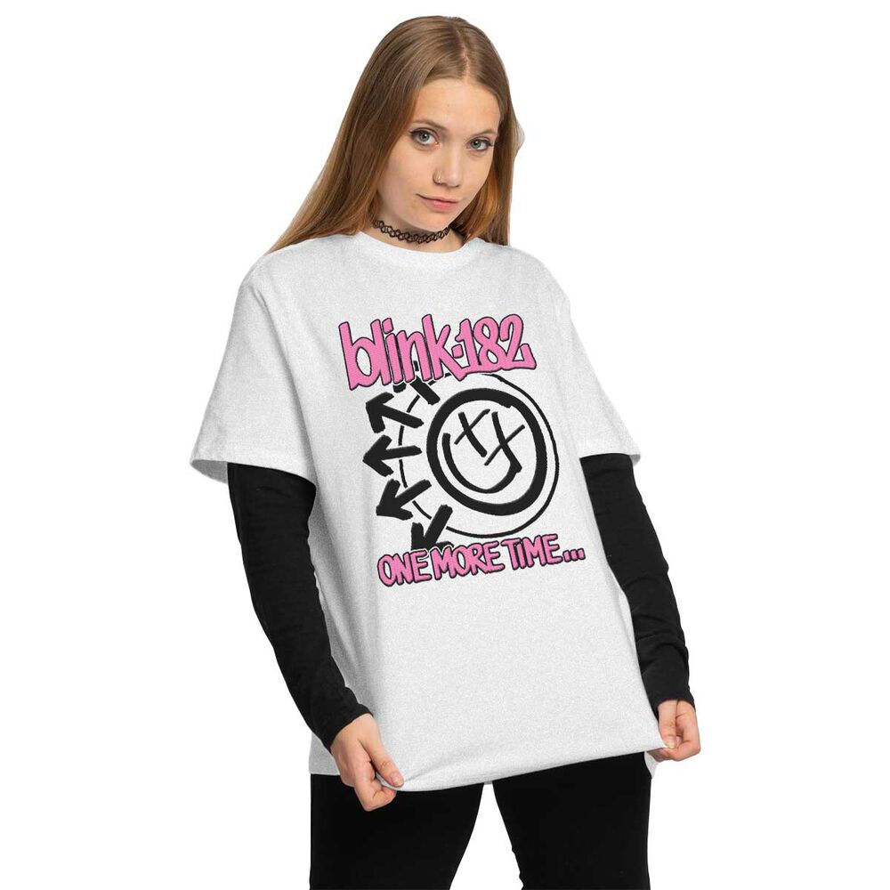 Polera Blink 182 One More Time Relieve Fucsia image number 0.0